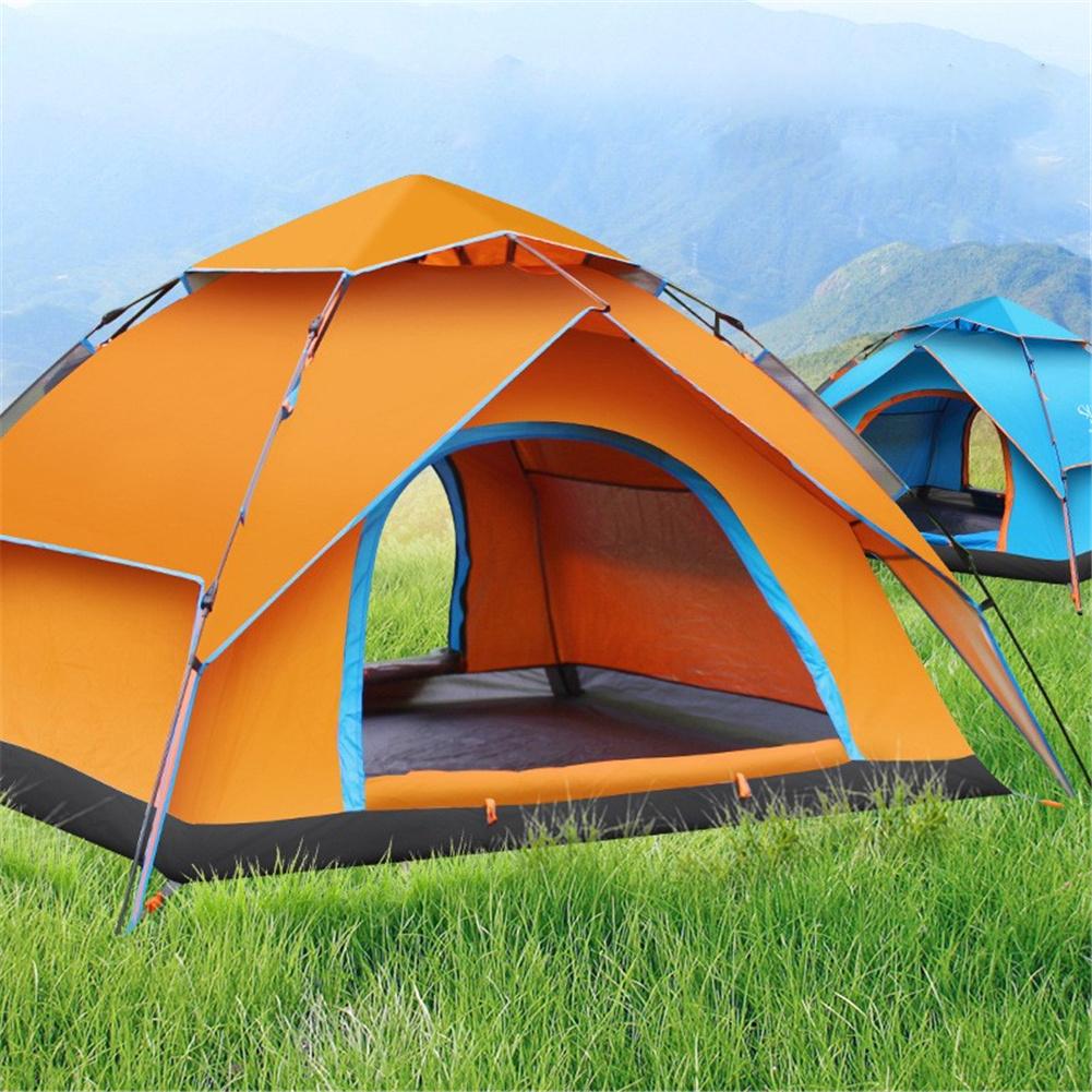 Cheap Goat Tents 3 4 Persons Outdoor Automatic Quick Open Tent Rainfly Waterproof Camping Tent Family Outdoor Instant Setup Tent Protable Tents   
